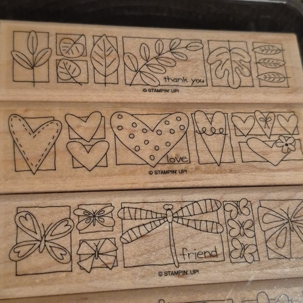 STAMPIN' UP! Retired 2008 'A Little Bit Of Happiness' Stamp Set, Set of 4 Stamps - Picture 2 of 7